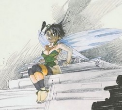 poster-offset-loisel-peter-pan-tinker-bell-in-the-library-30x40cm
