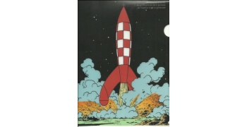 chemise-plastique-fusee-decollage-tintin-moulinsart