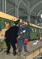 Chemise plastique Tintin Haddock et le chef de gare