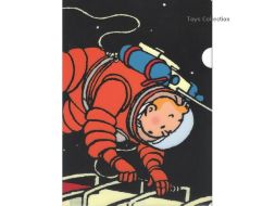 Chemise plastique Tintin lune echelle