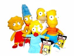 La famille Simpson en peluche