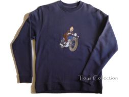 Sweet shirt Tintin a moto S
