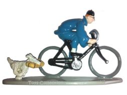 Tintin en vélo avec Milou