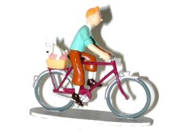 Tintin et Milou à vélo