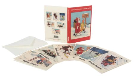 Coffret de cartes de Noël rouge