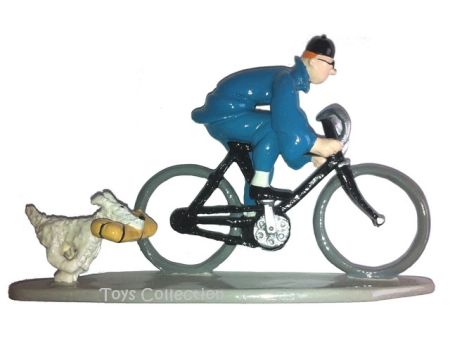 Tintin en vélo avec Milou #