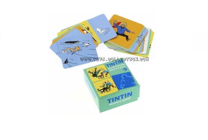 Cartes jeu de mémoire action Jeu Editions Moulinsart Carton