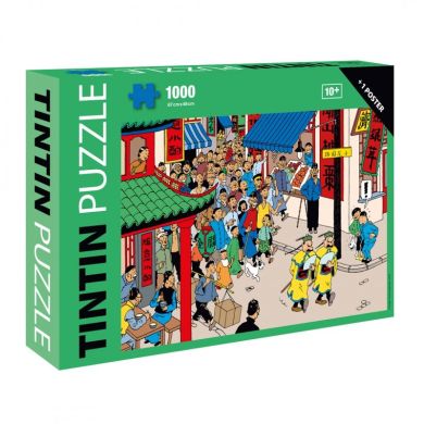 Puzzle Tintin-Dupondt Chinois + poster
