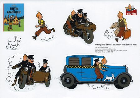 Sticker Tintin en Amérique