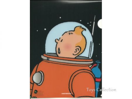 Chemise plastique Tintin cosmonaute