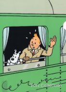 Chemise plastique Tintin et Milou à la fenêtre du train