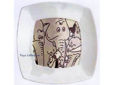 Petite Assiette Tintin éléphants
