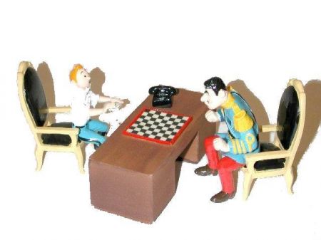Tintin et Alcazar, la partie d'échecs #
