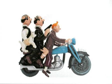 Tintin et Duponts à moto #
