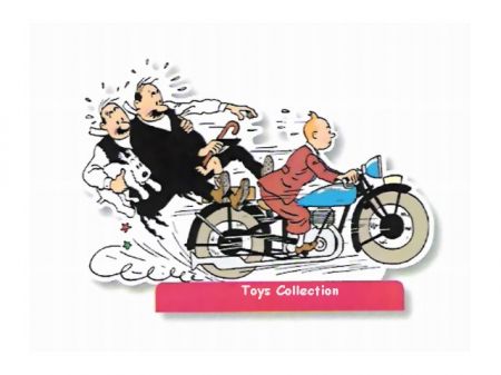 Tintin et les Dupontd en moto PM