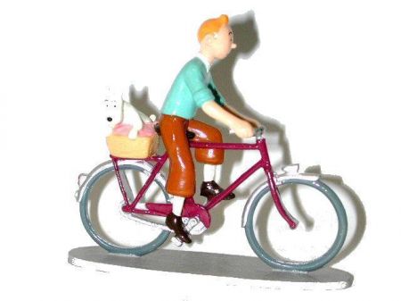 Tintin et Milou à vélo #