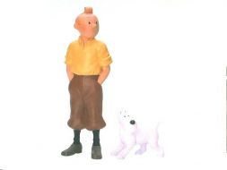 Tintin et Milou debout